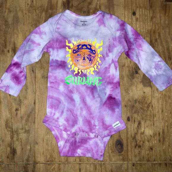 12 month Baby Infant Tie Dyed Sublime Sun Onesie - Picture 3 of 5